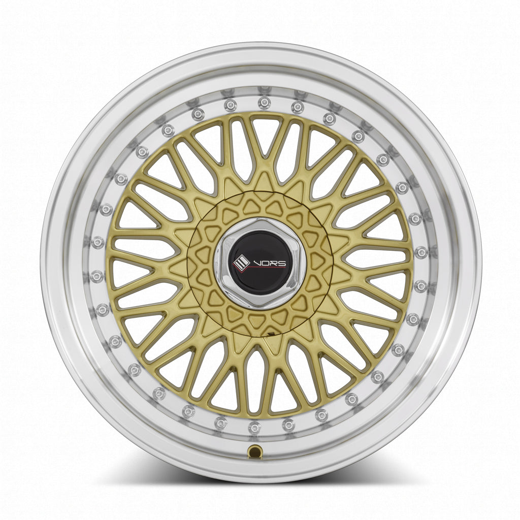 Vors VR3 Gold Machined Lip 16x8 +20 4x98mm 73.1mm - Wheelwiz