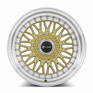 Vors VR3 Gold Machined Lip 16x8 +20 4x108mm 73.1mm - Wheelwiz