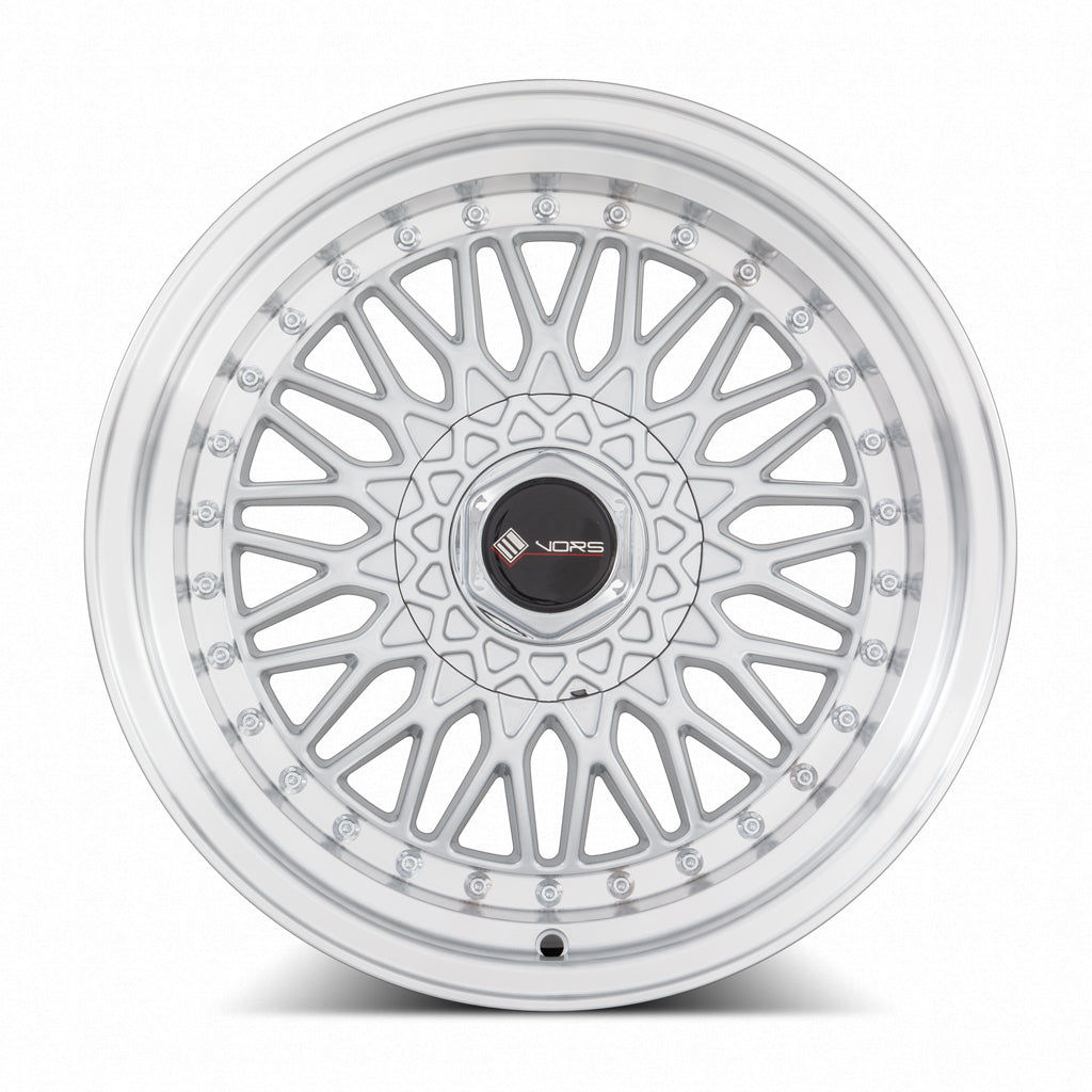 Vors VR3 Silver Machined Face 15x8 +20 4x100|4x114.3mm 73.1mm - Wheelwiz