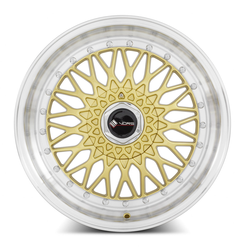 Vors VR3 Gold Machined Lip 17x8 +33 4x98mm 73.1mm - Wheelwiz
