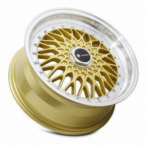 Vors VR3 Gold Machined Lip 17x8 +33 4x98mm 73.1mm - Wheelwiz