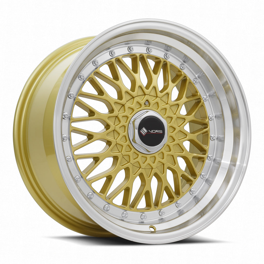 Vors VR3 Gold Machined Lip 17x8.5 +30 5x108mm 73.1mm - Wheelwiz