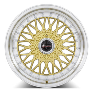 Vors VR3 Gold Machined Lip 17x8.5 +30 5x108mm 73.1mm - Wheelwiz