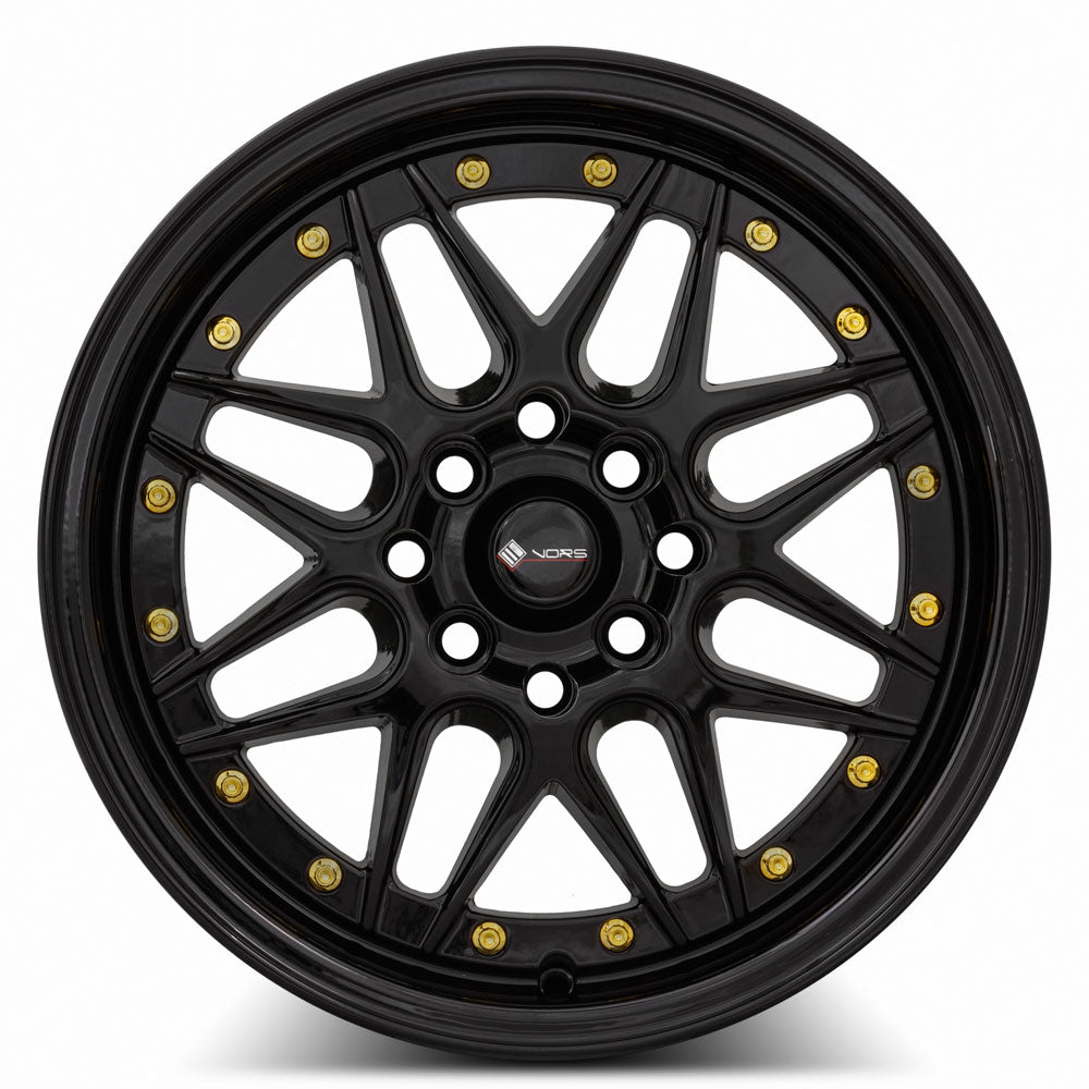 Vors VR7 All Black Gold Rivet 15x7 +35 4x98mm 73.1mm