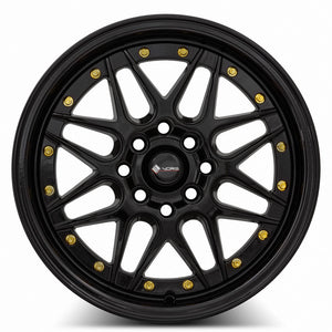 Vors VR7 All Black Gold Rivet 15x7 +35 4x98mm 73.1mm