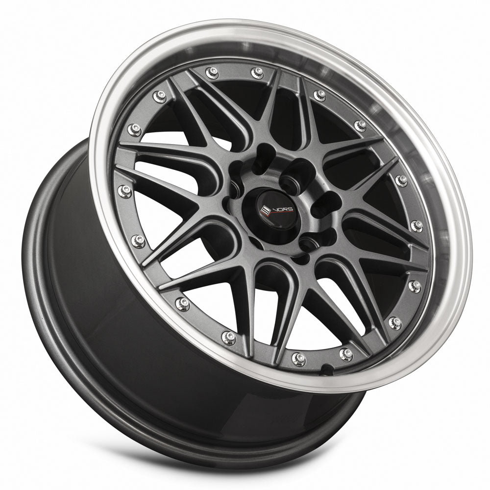 Vors VR7 Gun Metal Machine Lip 15x7 +35 4x100|4x114.3mm 73.1mm - Wheelwiz
