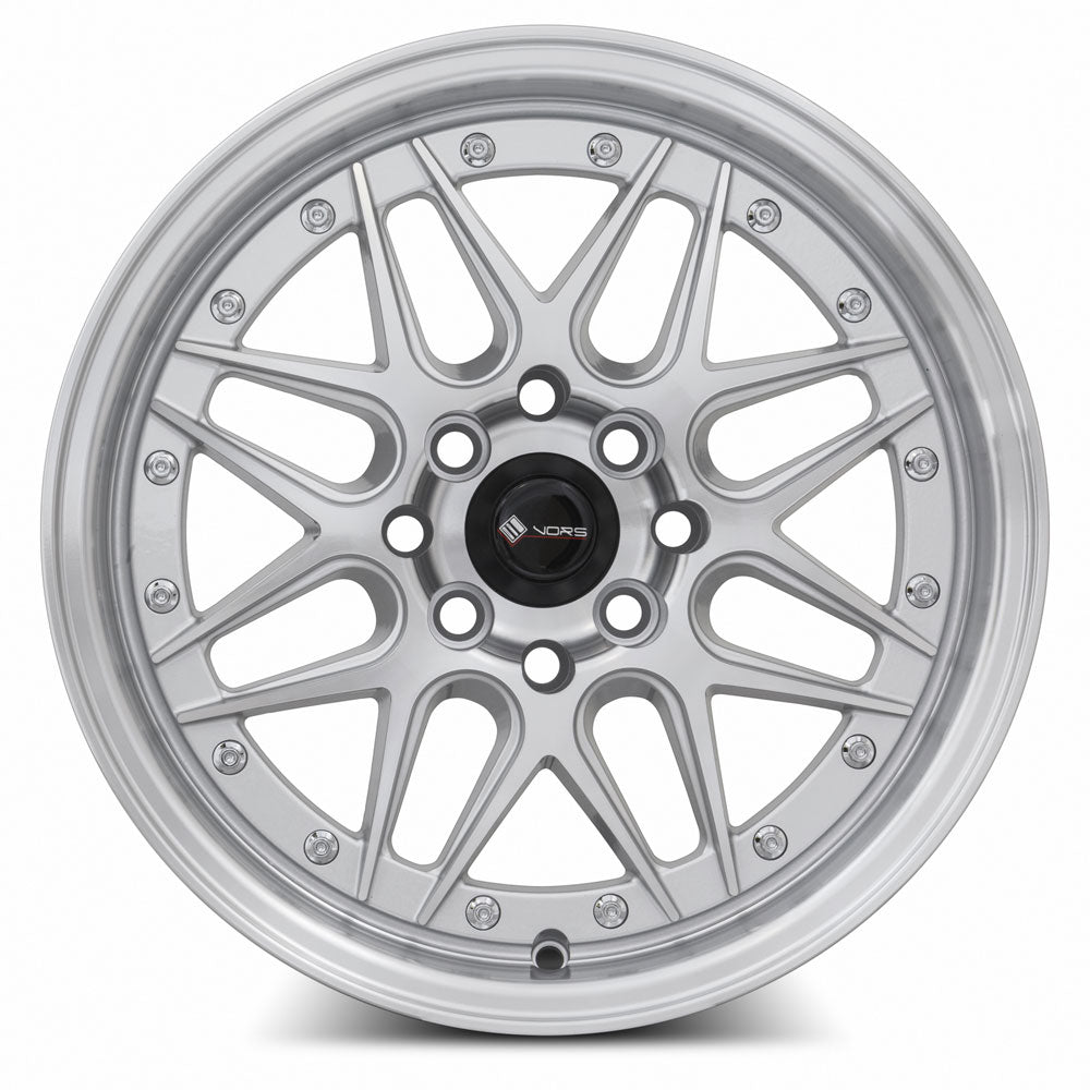 Vors VR7 Silver Machined Face 15x7 +35 4x100|4x114.3mm 73.1mm - Wheelwiz