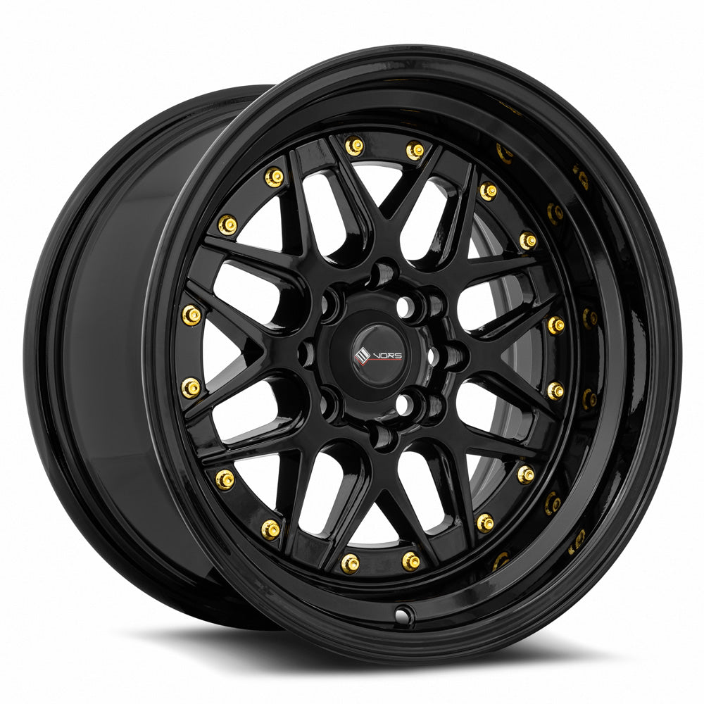 Vors VR7 Gloss Black 15x8 0 4x100|4x114.3mm 73.1mm - Wheelwiz