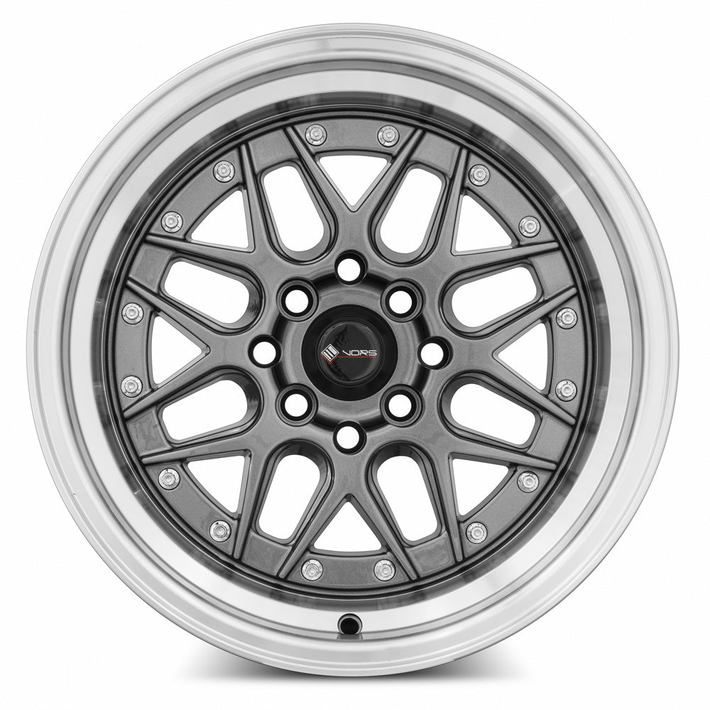 Vors VR7 Gun Metal Machine Lip 15x8 0 4x98mm 73.1mm - Wheelwiz