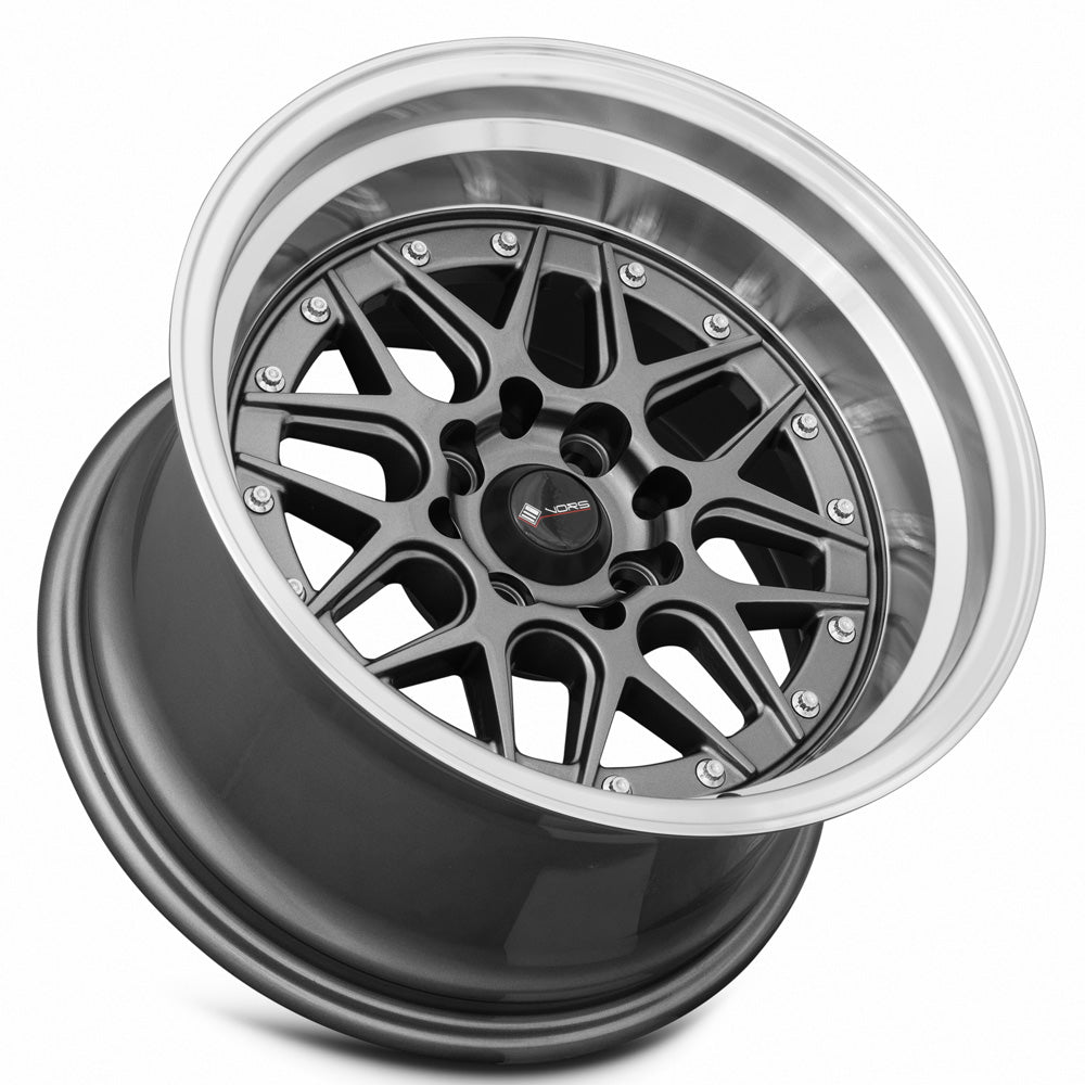 Vors VR7 Gun Metal Machine Lip 15x9 0 4x98mm 73.1mm - Wheelwiz