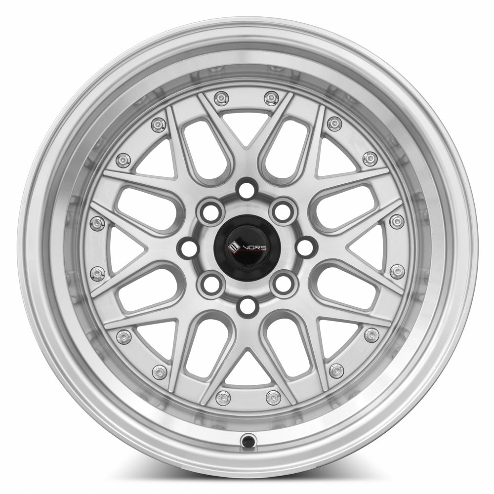 Vors VR7 Silver Machined Face 15x9 0 4x108mm 73.1mm - Wheelwiz