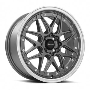 Vors VR7 Gun Metal Machine Lip 16x7 +38 4x98mm 73.1mm - Wheelwiz