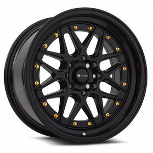 Vors VR7 All Black Gold Rivet 16x8 +20 4x98mm 73.1mm