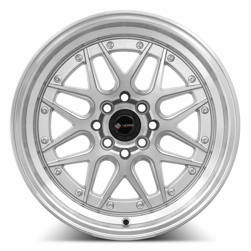 Vors VR7 Silver Machine Face Lip Chrome Rivet 16x8 +20 4x98mm 73.1mm