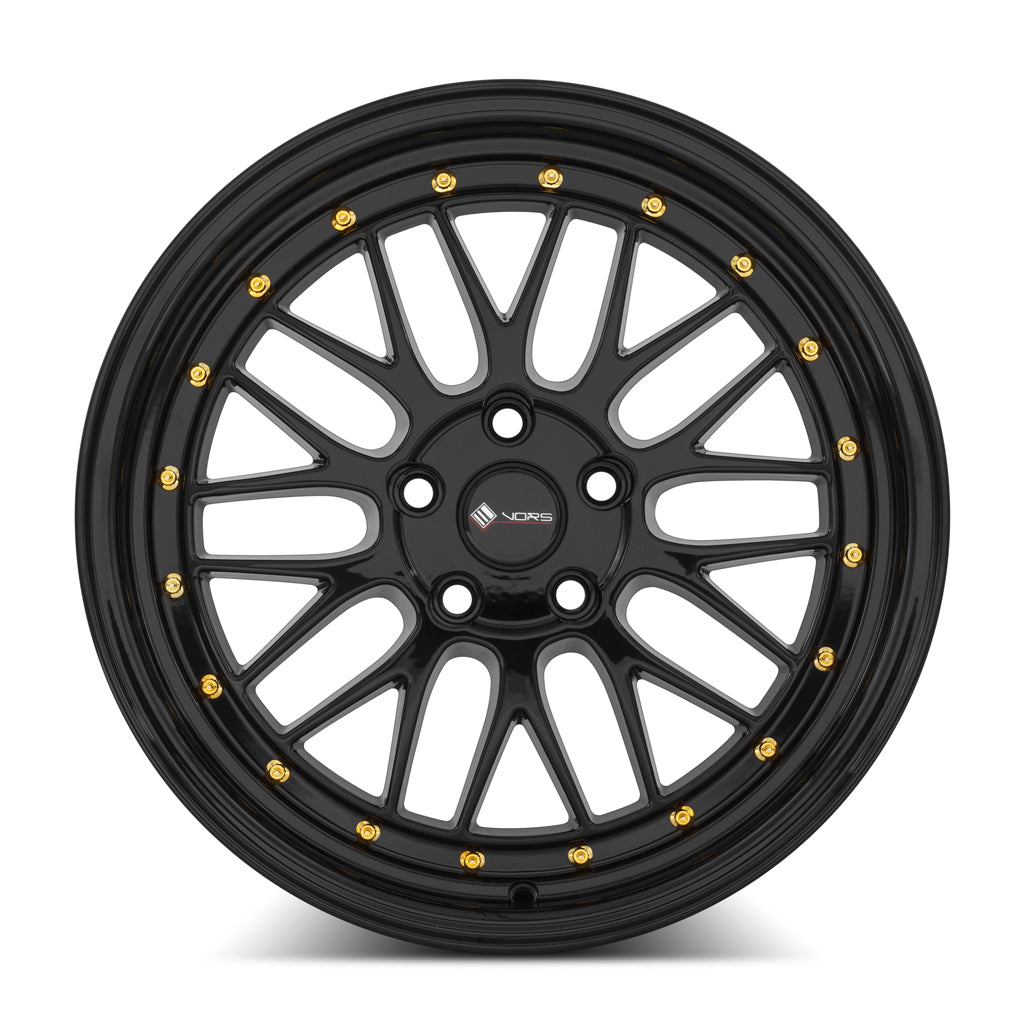 Vors VR8 Gloss Black 17x8 +35 4x108mm 73.1mm - Wheelwiz