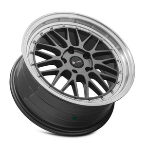 Vors VR8 Hyper Black Machined Lip 17x8 +35 4x100|-5x115mm 73.1mm - Wheelwiz