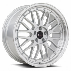 Vors VR8 Silver Machine Lip Chrome Rivet 19x8.5 +35 5x108mm 73.1mm