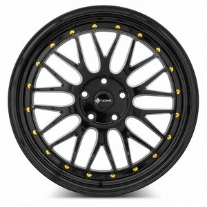 Vors VR8 All Black Gold Rivet 20x8.5 +35 5x120mm 73.1mm