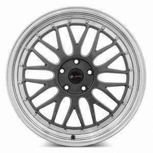 Vors VR8 Hyper Black Machine Lip Chrome Rivet 17x8 +35 5x120mm 73.1mm