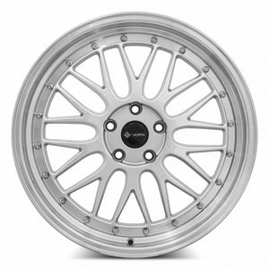 Vors VR8 Silver Machine Lip Chrome Rivet 17x8 +35 5x115mm 73.1mm