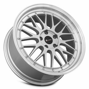 Vors VR8 Silver Machine Lip Chrome Rivet 17x8 +35 5x114.3mm 73.1mm