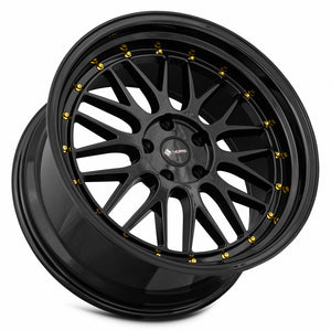 Vors VR8 All Black Gold Rivet 19x9.5 +22 5x108mm 73.1mm