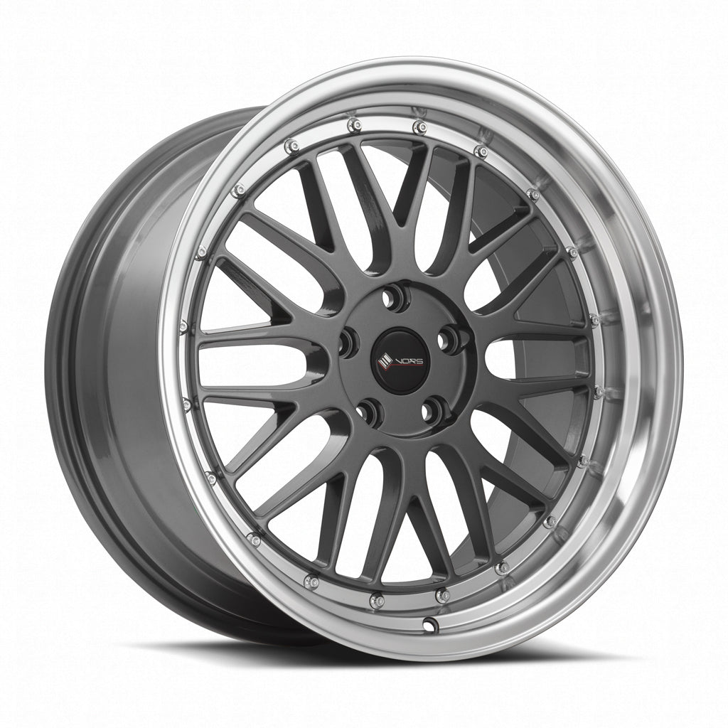 Vors VR8 Hyper Black Machined Lip 19x9.5 +22 5x112mm 73.1mm - Wheelwiz