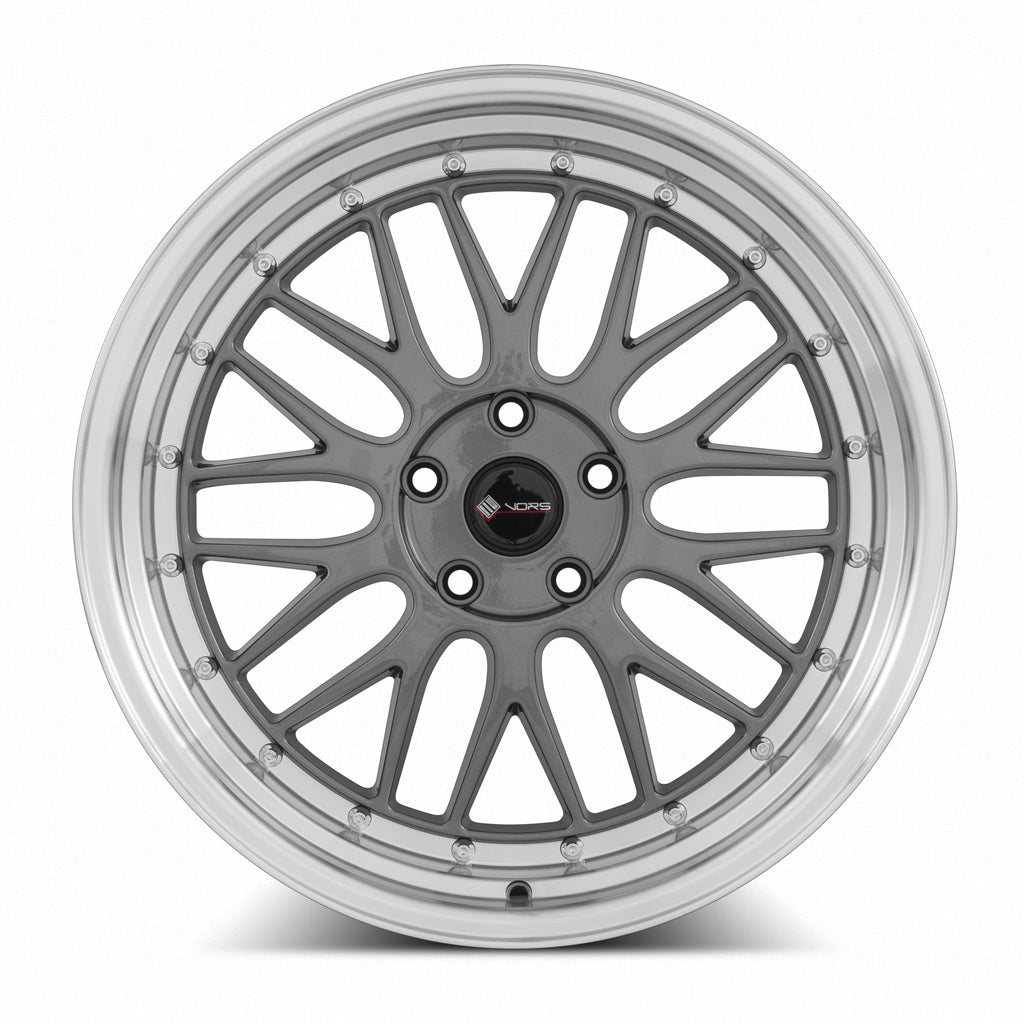 Vors VR8 Hyper Black Machined Lip 18x9 +35 4x100mm 73.1mm - Wheelwiz