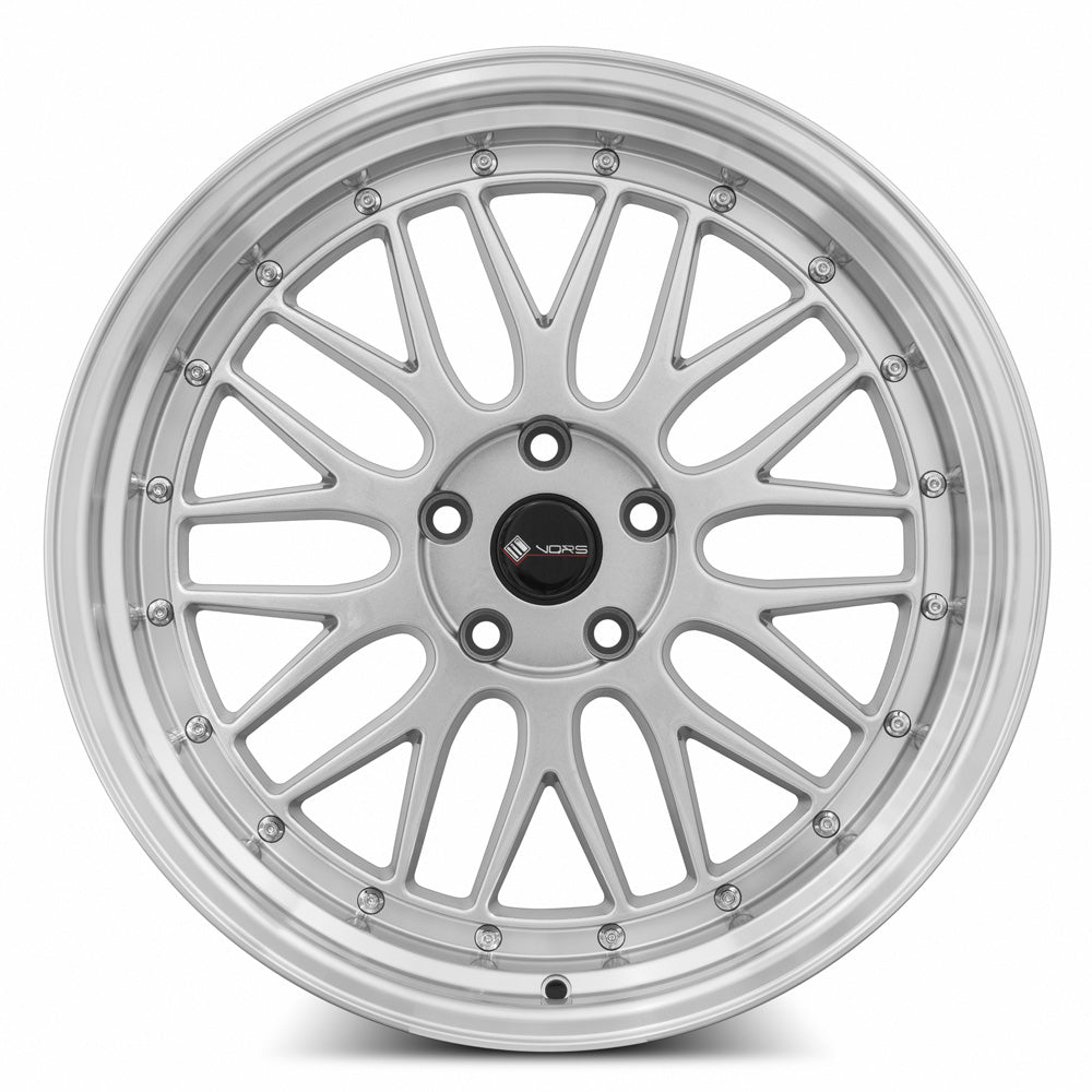 Vors VR8 Silver Machine Lip Chrome Rivet 18x9 +35 5x115mm 73.1mm