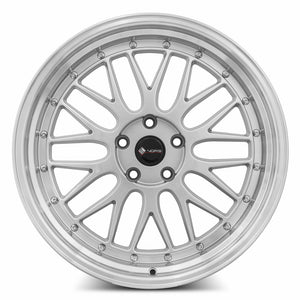 Vors VR8 Silver Machine Lip Chrome Rivet 19x9.5 +22 5x108mm 73.1mm