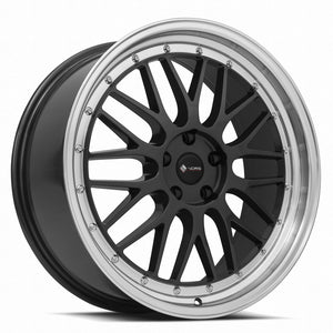 Vors VR8 Hyper Black Machine Lip Chrome Rivet 20x8.5 +35 5x110mm 73.1mm