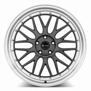 Vors VR8 Hyper Black Machine Lip Chrome Rivet 20x8.5 +35 5x110mm 73.1mm