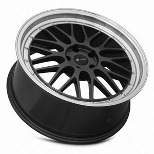 Vors VR8 Hyper Black Machine Lip Chrome Rivet 20x8.5 +35 5x110mm 73.1mm