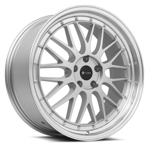 Vors VR8 Silver Machine Lip Chrome Rivet 20x8.5 +35 5x110mm 73.1mm