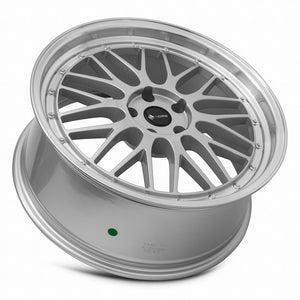 Vors VR8 Silver Machine Lip Chrome Rivet 20x8.5 +35 5x110mm 73.1mm