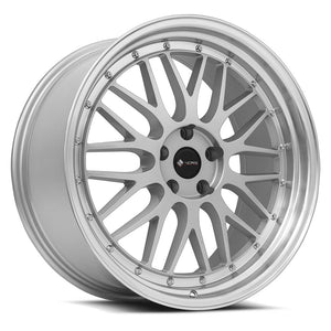 Vors VR8 Silver Machine Lip Chrome Rivet 20x9.5 +35 5x114.3mm 73.1mm