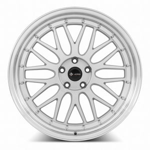 Vors VR8 Silver Machine Lip Chrome Rivet 20x9.5 +35 5x120mm 73.1mm