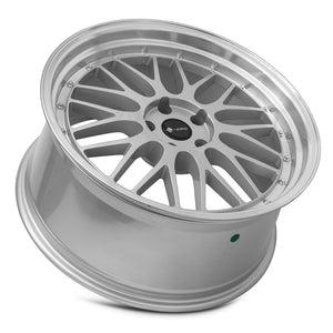 Vors VR8 Silver Machine Lip Chrome Rivet 20x9.5 +35 5x120mm 73.1mm