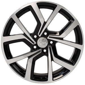 OE Wheels Replica VW28 Black Machined 18x8.0 +42 5x112mm 57.1mm