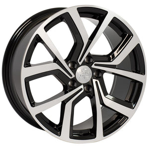 OE Wheels Replica VW28 Black Machined 18x8.0 +42 5x112mm 57.1mm