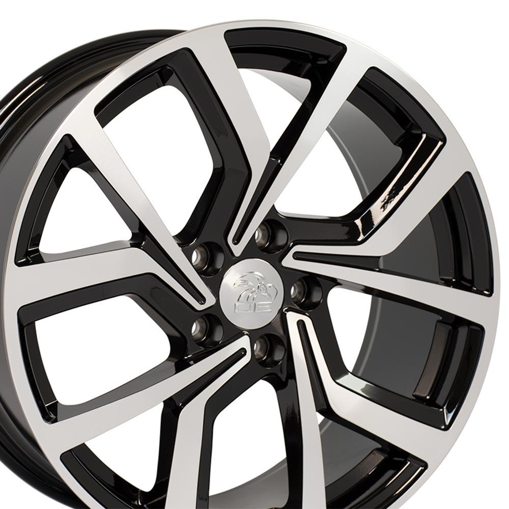 OE Wheels Replica VW28 Black Machined 18x8.0 +42 5x112mm 57.1mm