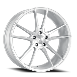 Dolce Performance Vain Gloss Silver W/ Machined Face 19x8.5 +35 5x114.3mm 73.1mm