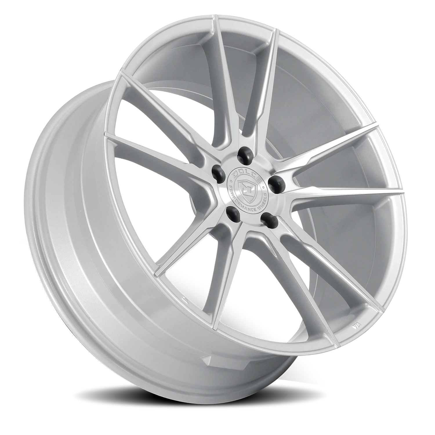 Dolce Performance Vain Gloss Silver W/ Machined Face 19x8.5 +28 5x120mm 72.56mm