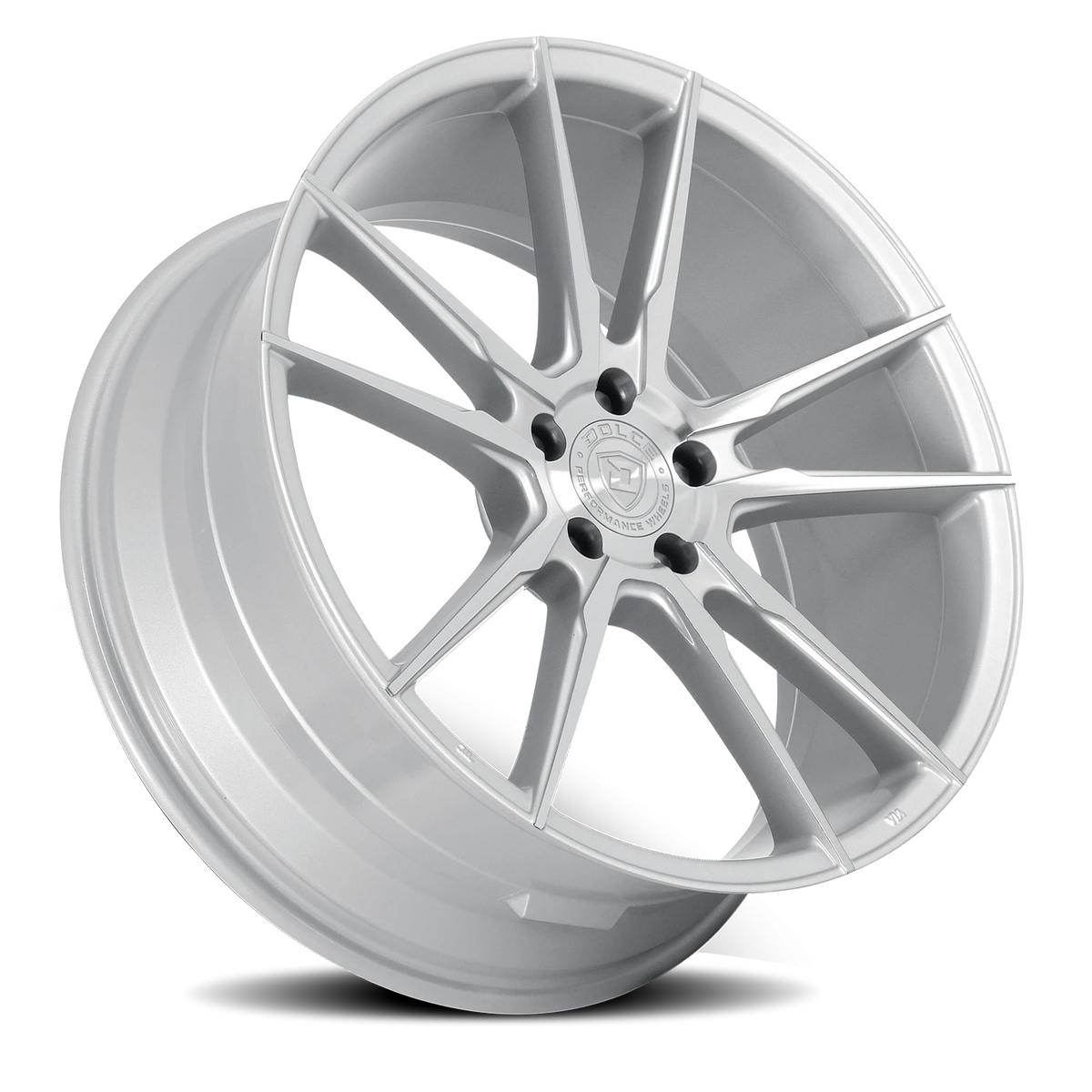 Dolce Performance Vain Gloss Silver W/ Machined Face 20x8.5 +35 5x112mm 66.56mm