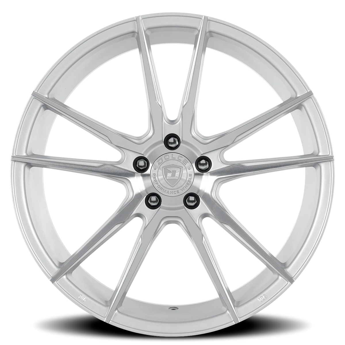 Dolce Performance Vain Gloss Silver W/ Machined Face 20x8.5 +35 5x112mm 66.56mm
