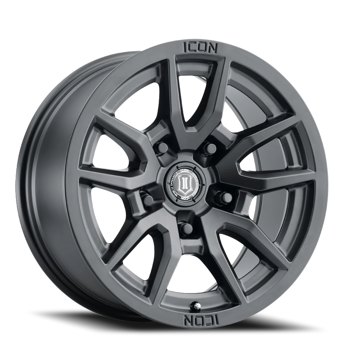Icon Alloys Vector 5 Satin Black 17x8.5 -6 5x127mm 71.5mm