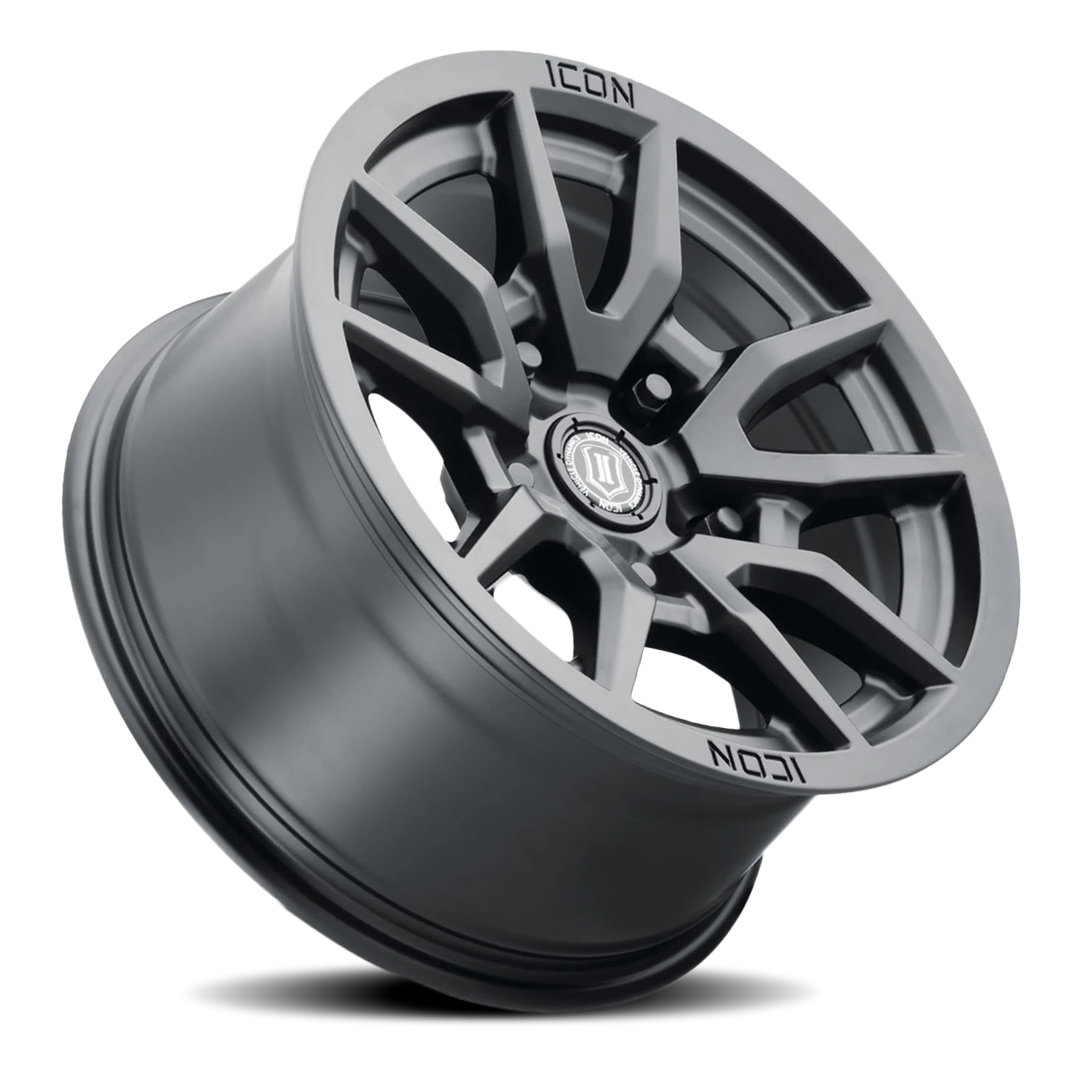 Icon Alloys Vector 5 Satin Black 17x8.5 -6 5x127mm 71.5mm