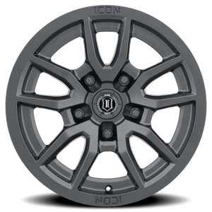 Icon Alloys Vector 5 Satin Black 17x8.5 -6 5x127mm 71.5mm