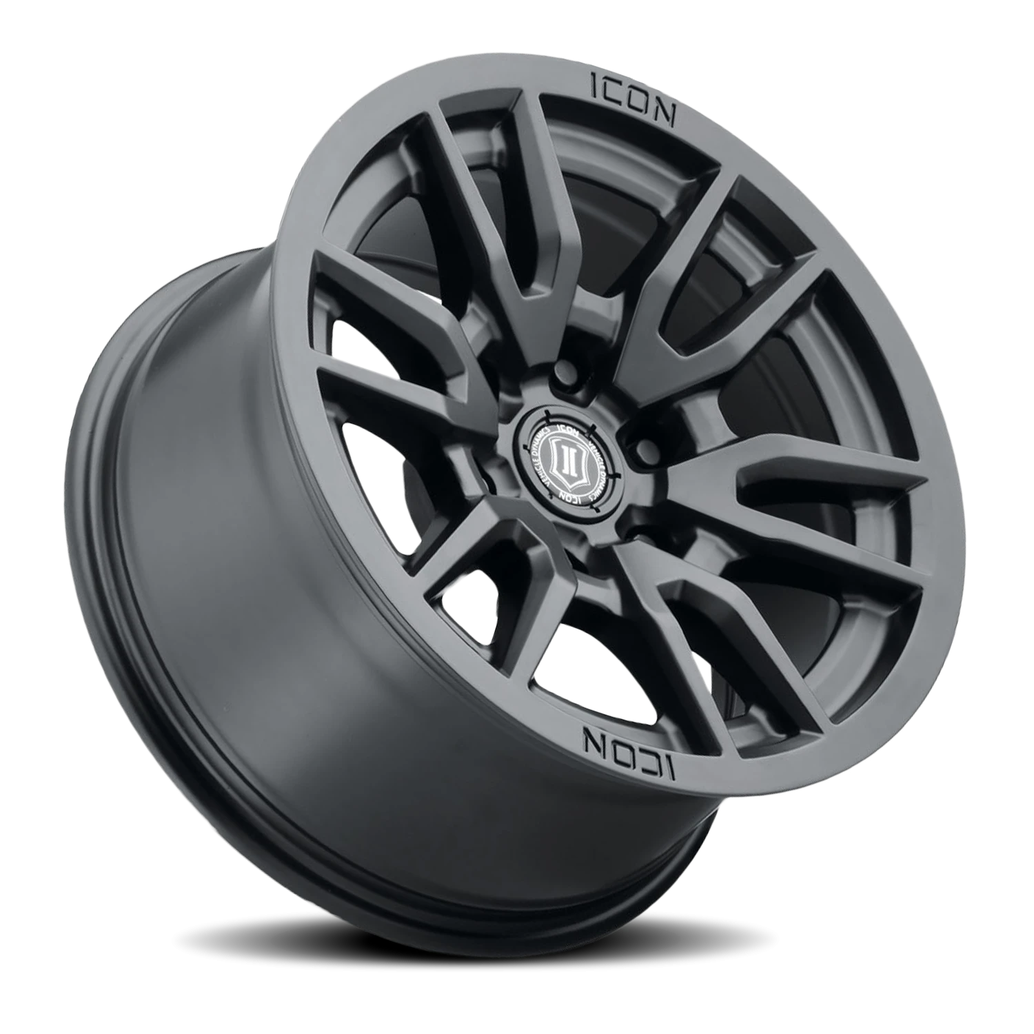 Icon Alloys Vector 6 Satin Black 17x8.5 +6 6x135mm 87mm
