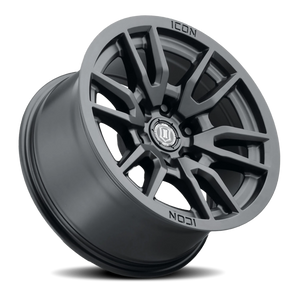 Icon Alloys Vector 6 Satin Black 17x8.5 +25 6x139.7mm 93mm